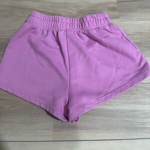 purple shein xs sweat shorts